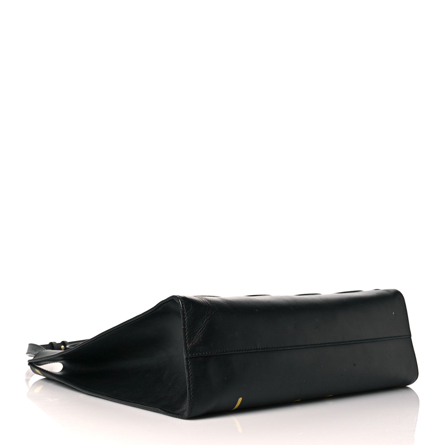 Calfskin GucciGhost Real Medium XL Tote Black Yellow