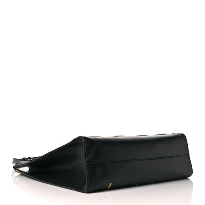 Gucci Calfskin GucciGhost Real Medium XL Tote Black Yellow 4 of 10