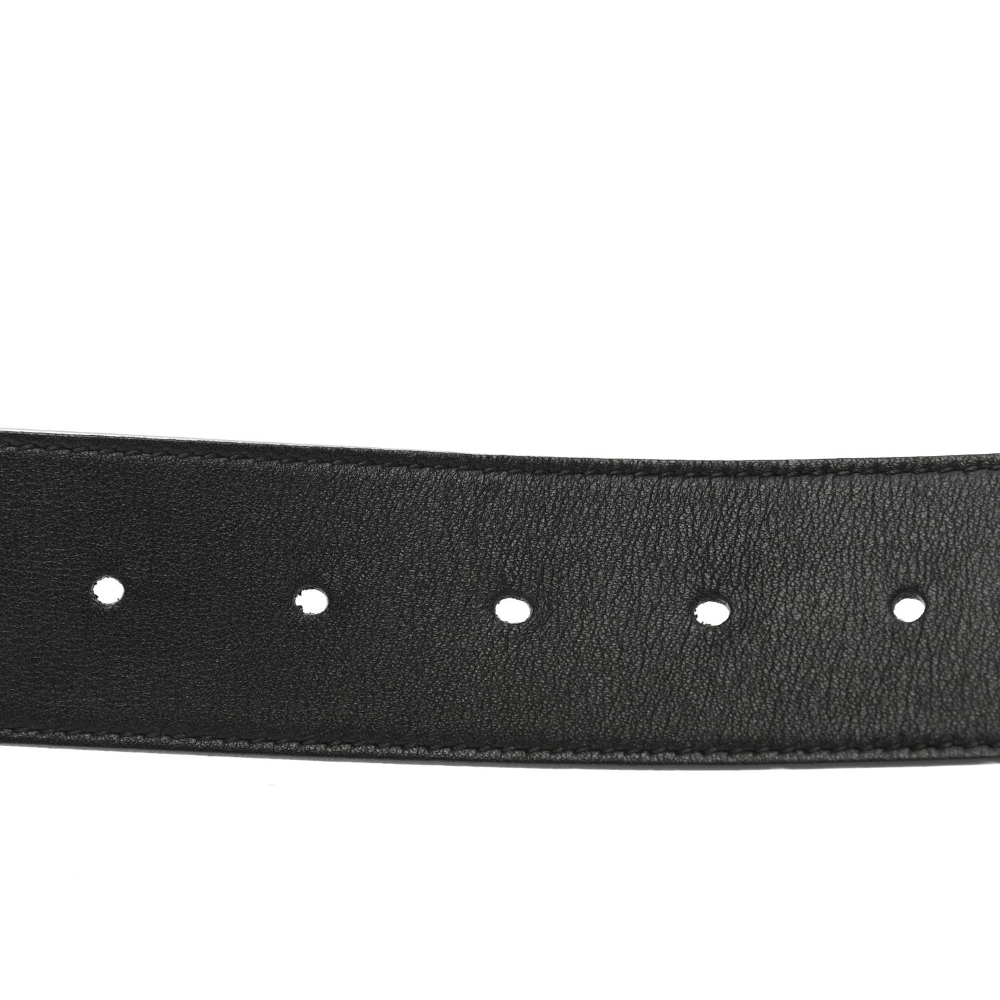 Moon Calfskin Nickel Double G 40mm Belt 85 34 Black