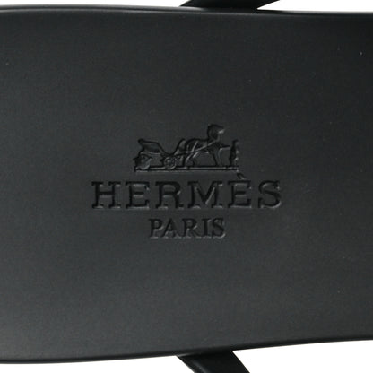 Hermes Rubber Womens Egerie Sandals 40 Black 7 of 9