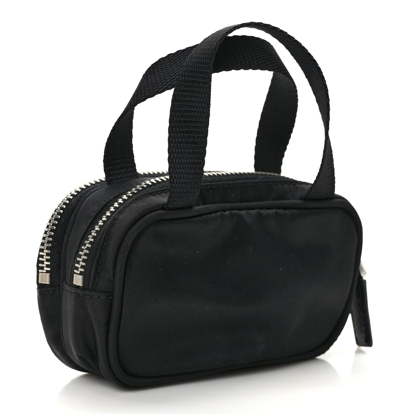 Nylon Saffiano Mini Top Handle Bag Black