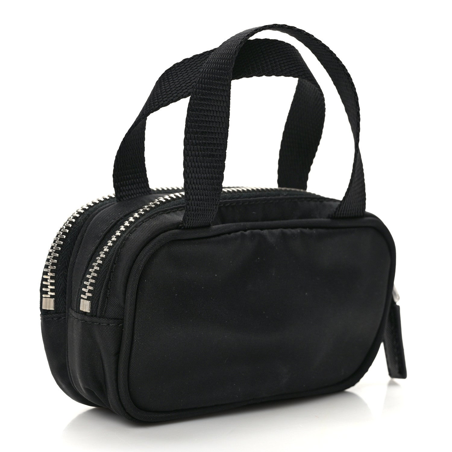 Prada Nylon Saffiano Mini Top Handle Bag Black 3 of 14