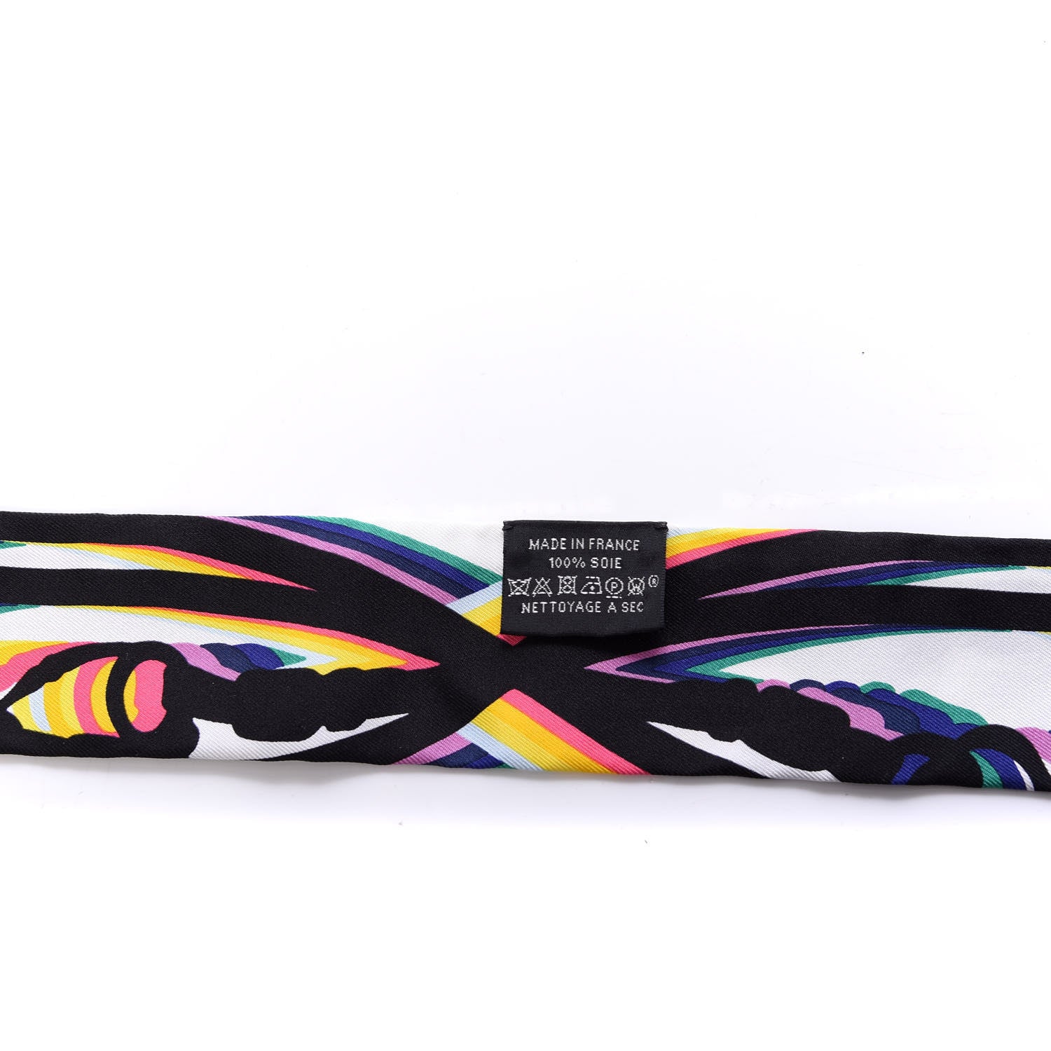 Hermes Silk Brides De Gala Shadow Twilly Black Jaune Multicolor 4 of 4