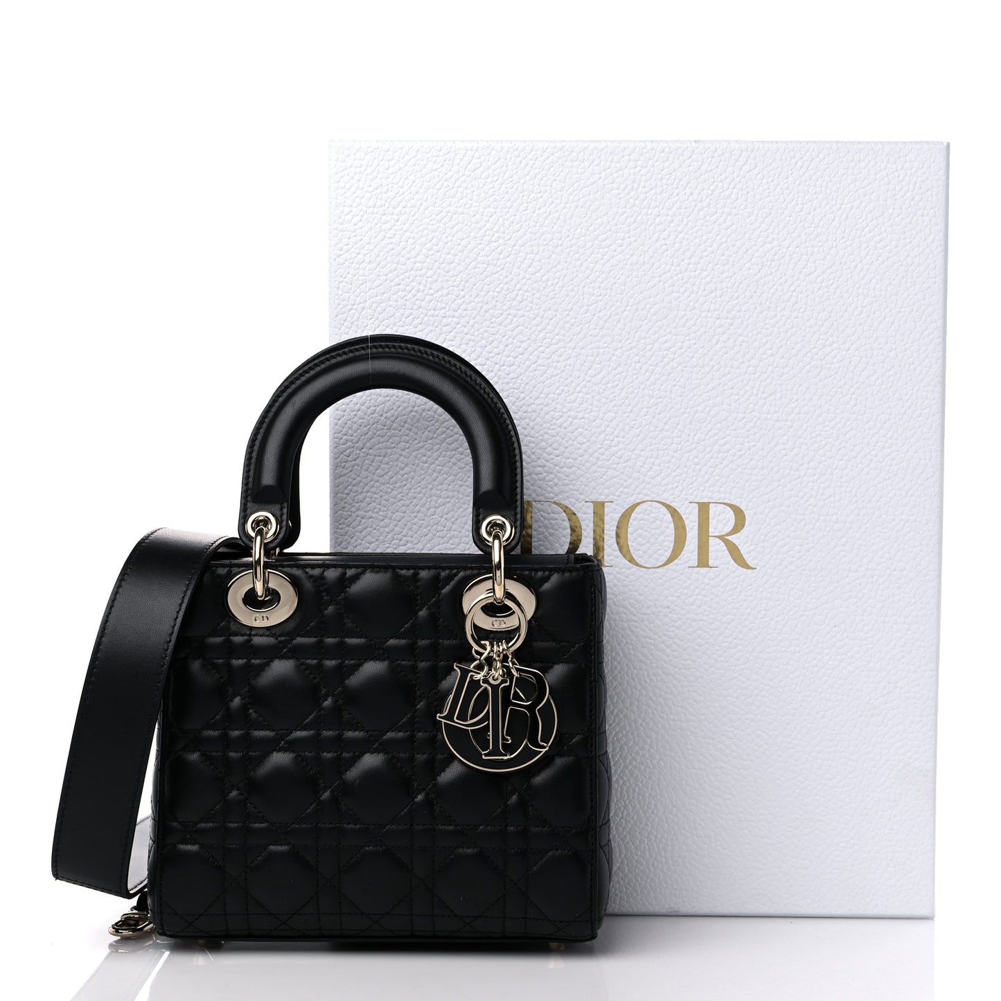 Lambskin Cannage Small My ABCDior Lady Dior Black