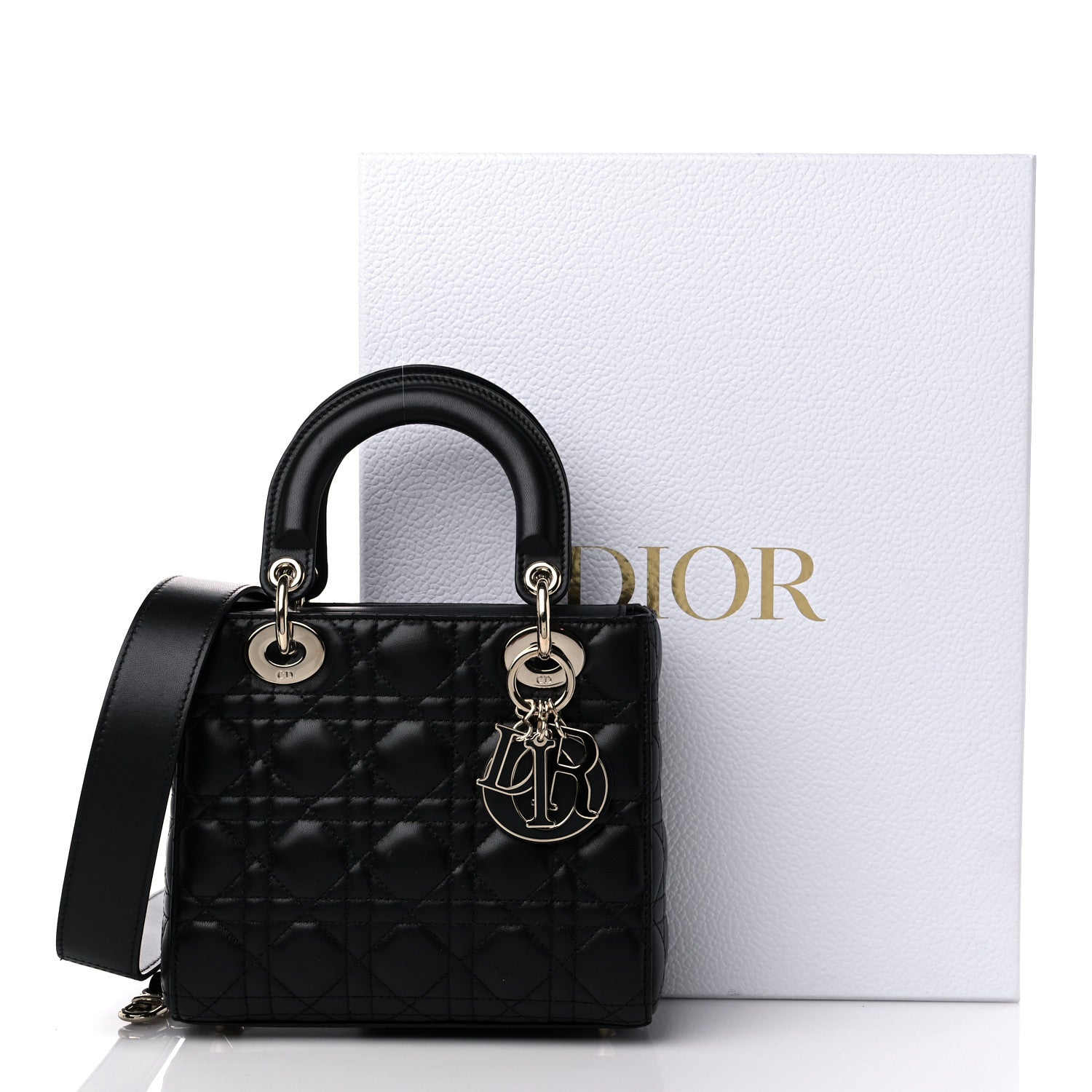 Christian Dior Lambskin Cannage Small My ABCDior Lady Dior Black 12 of 12