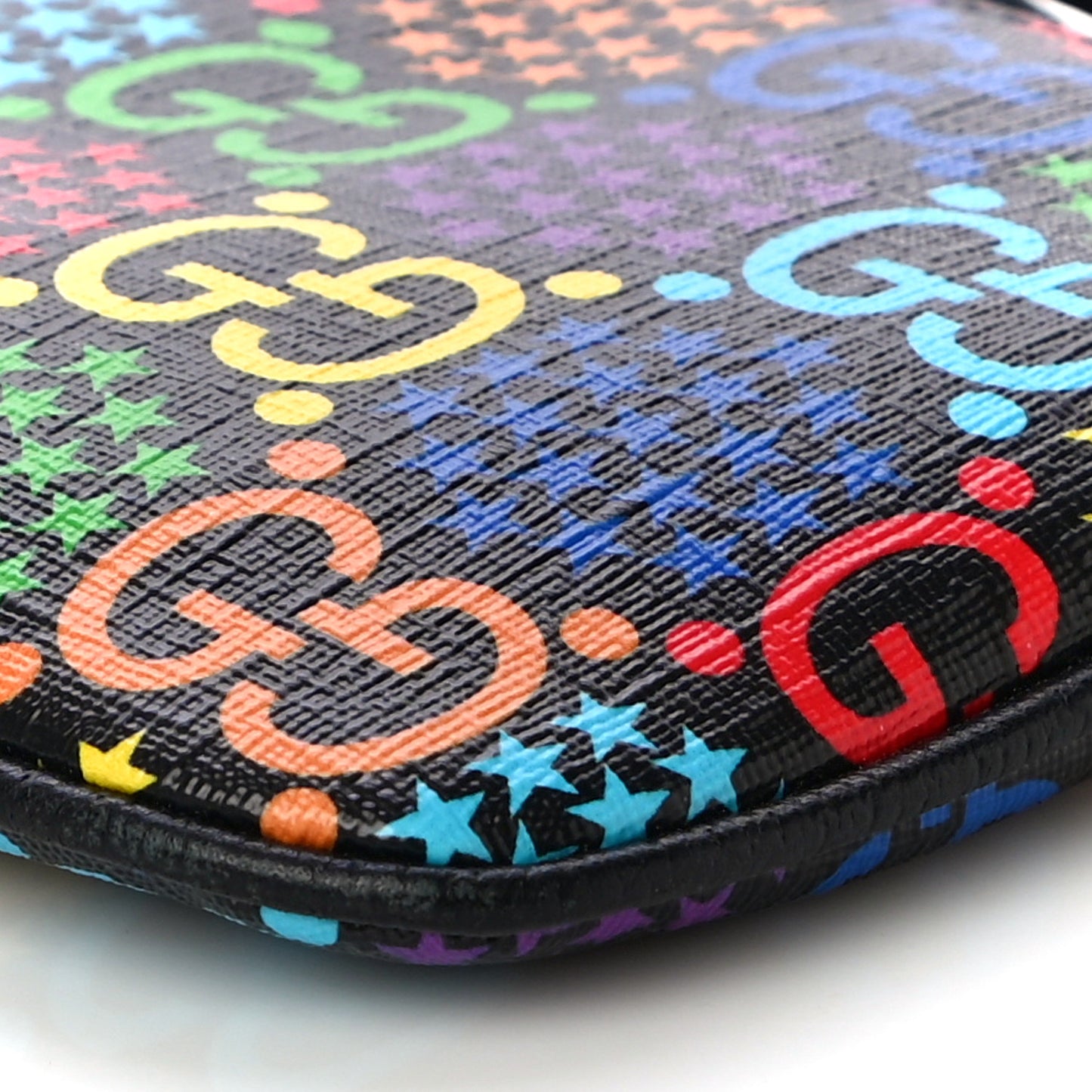 GG Supreme Monogram Psychedelic iPhone Pouch Black