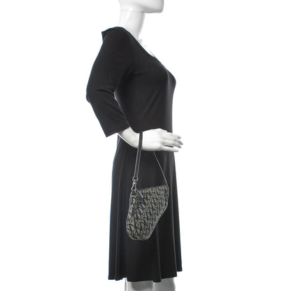 Christian Dior Monogram Mini Saddle Pochette Black 2 of 8