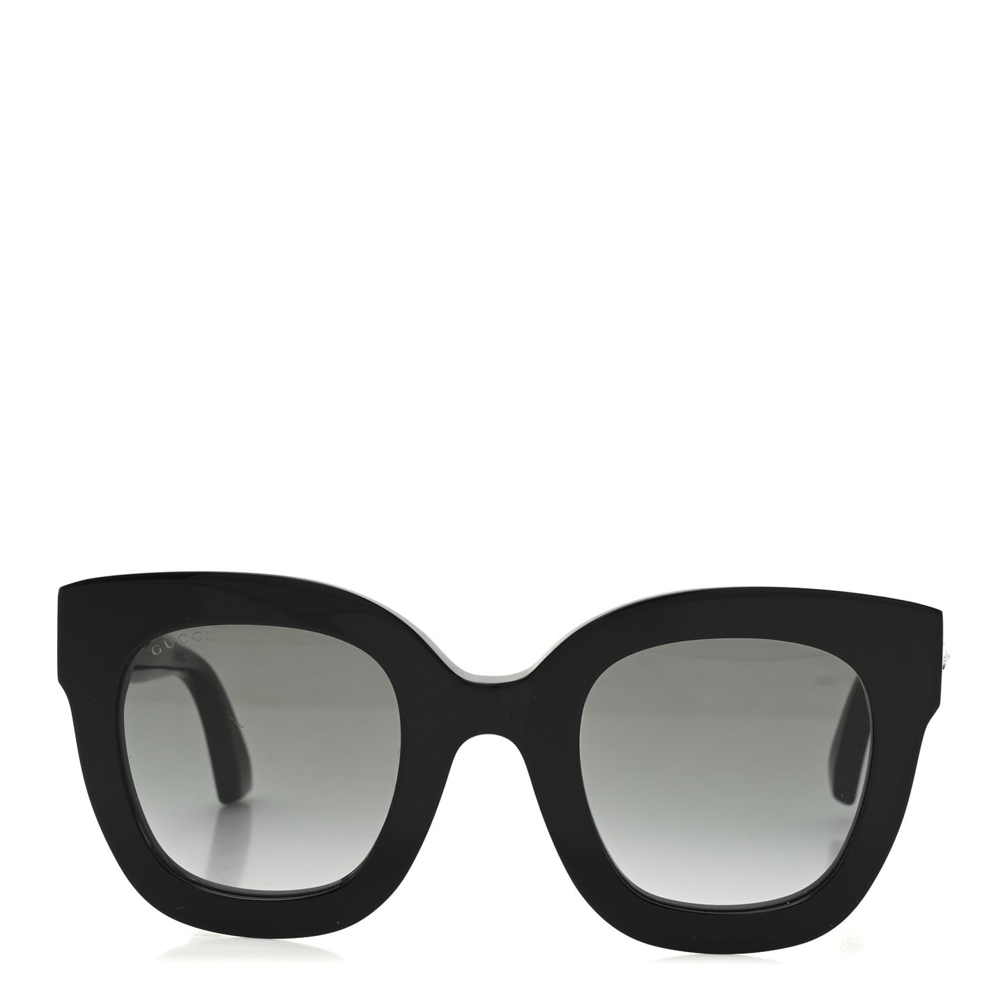 Acetate Crystal Star Round Frame Sunglasses GG0208S Black Black