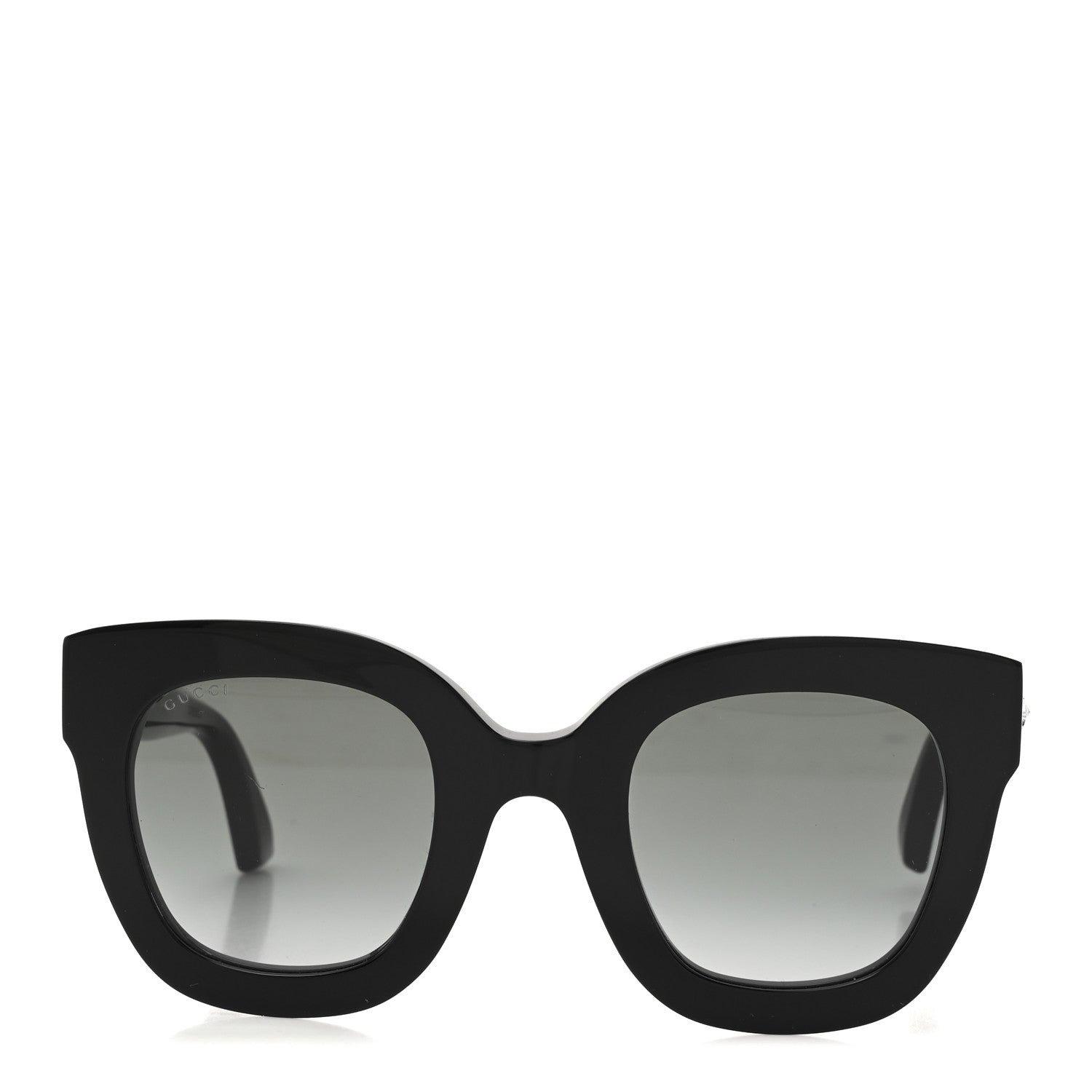 Gucci Acetate Crystal Star Round Frame Sunglasses GG0208S Black Black 2 of 8