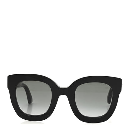 Gucci Acetate Crystal Star Round Frame Sunglasses GG0208S Black Black 2 of 8