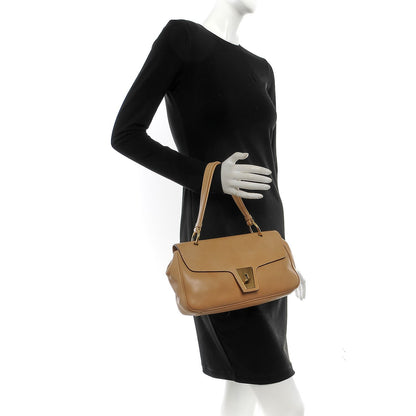 Gucci Calfskin Flap Shoulder Bag Beige 2 of 8