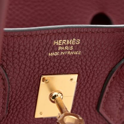 Hermes Togo Birkin 25 Rouge Grenat 6 of 10