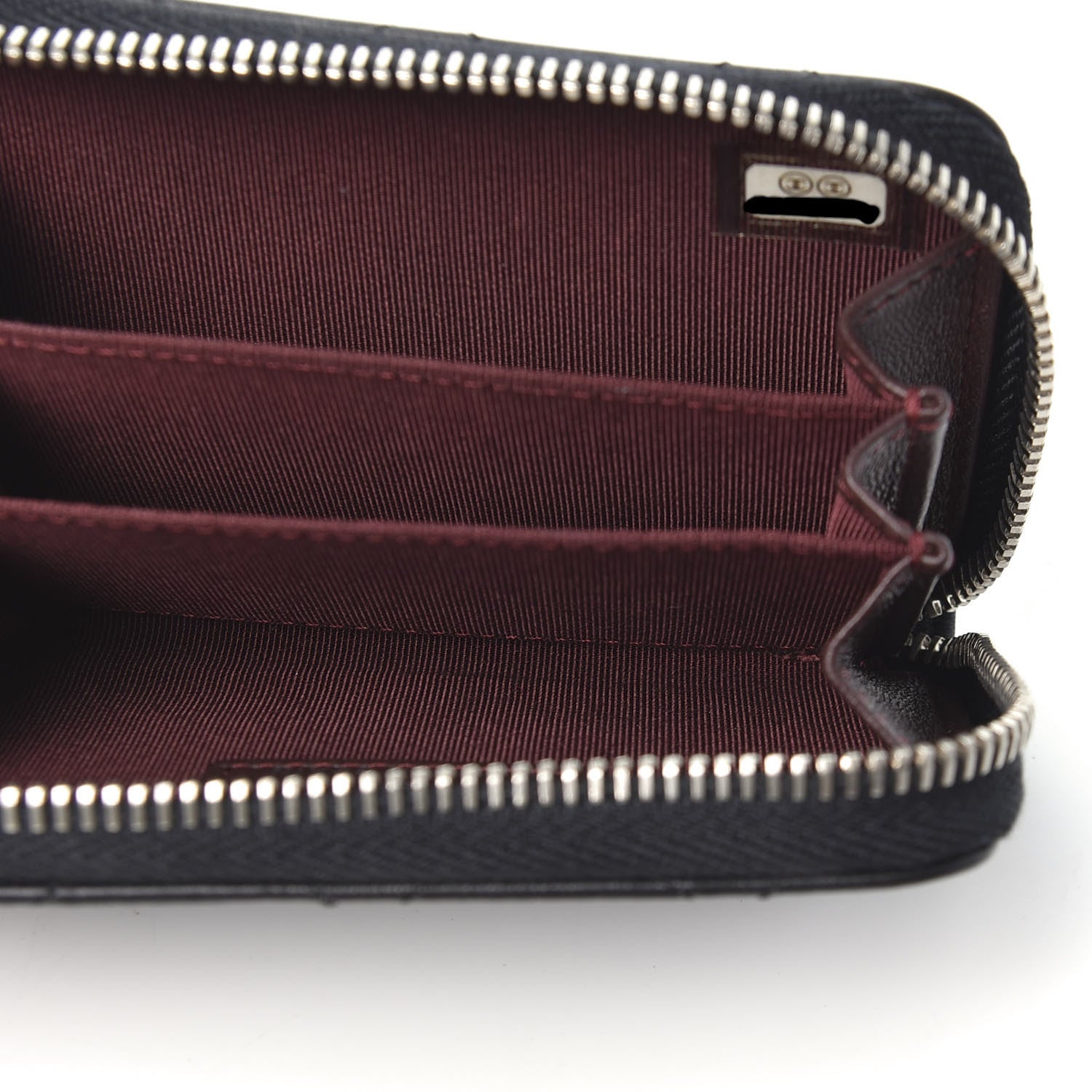 Chanel Lambskin Quilted Zip Coin Purse Black 5 of 7