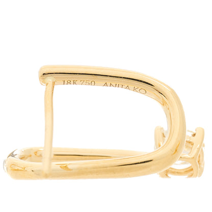 Anita Ko 18K Yellow Gold Diamond Coil Earrings 5 of 5