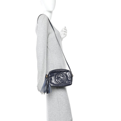Gucci Vernice Naplack Small Soho Disco Bag Uniform Blue 2 of 12