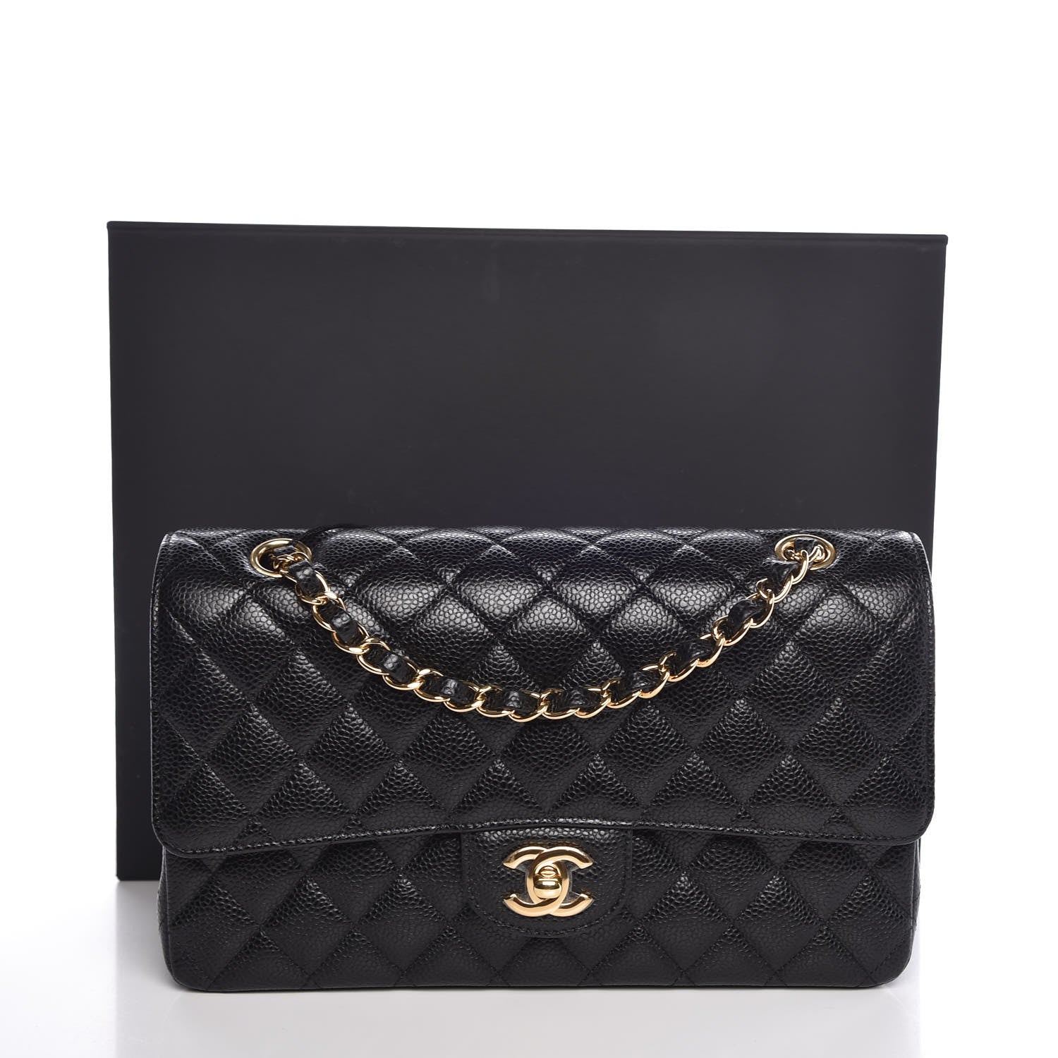 Chanel Caviar Quilted Medium Double Flap Black 8 of 8
