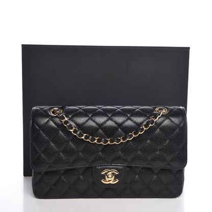 Chanel Caviar Quilted Medium Double Flap Black 8 of 8