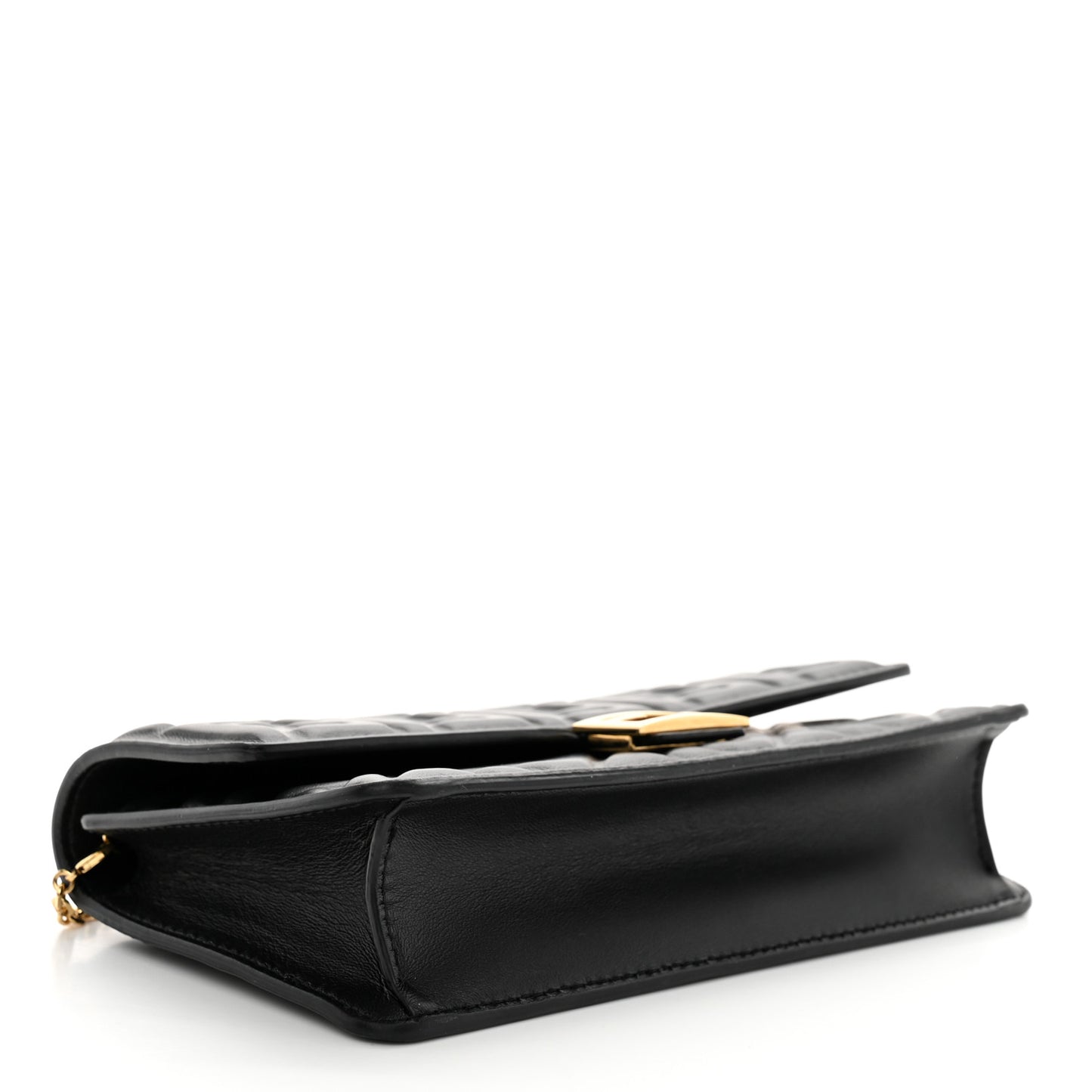 Nappa Matisse FF Embossed Wallet On Chain Black