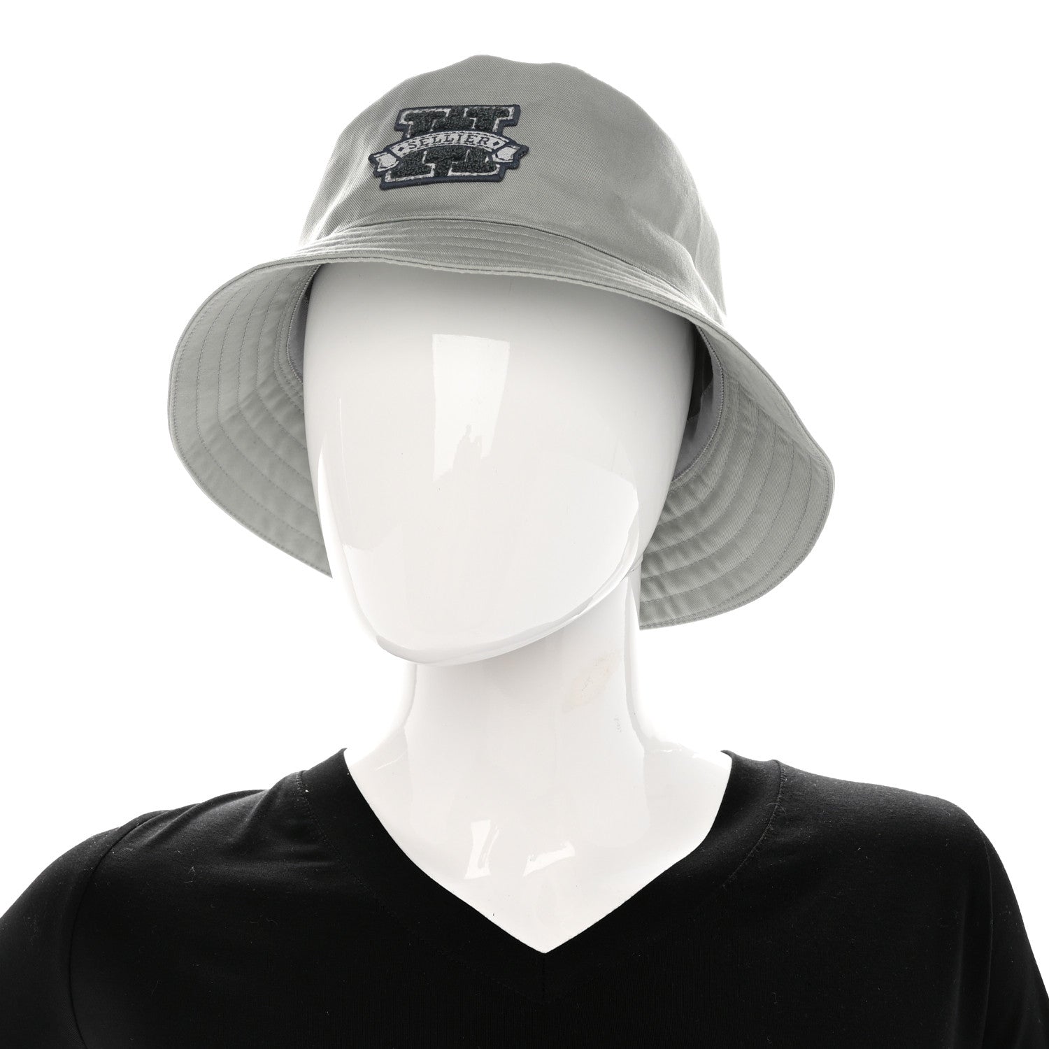 Hermes Cotton Harper H Sellier Bucket Hat 58 Gris Glacier 2 of 8