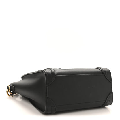 Celine Smooth Calfskin Nano Luggage Black 4 of 10