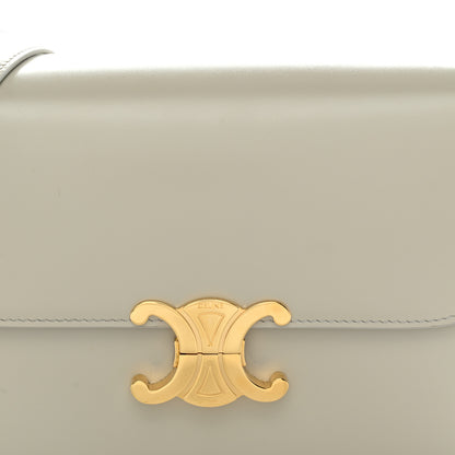 Celine Shiny Calfskin Medium Triomphe Chalk 8 of 10