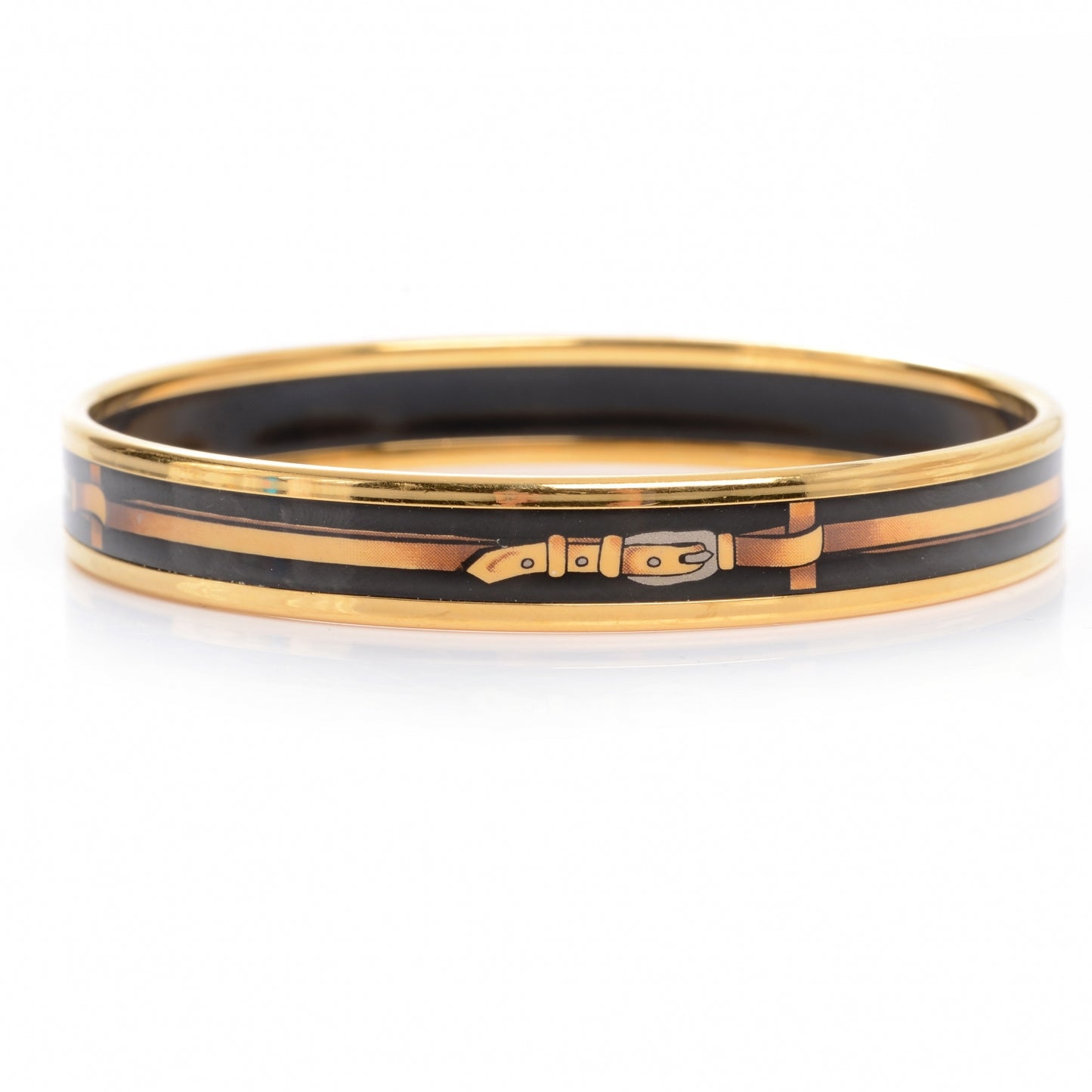 Enamel Narrow Printed Buckle Bracelet