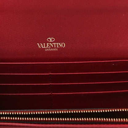 Valentino Garavani Vitello Rockstud Crossbody Wallet On Chain Rubino 5 of 9