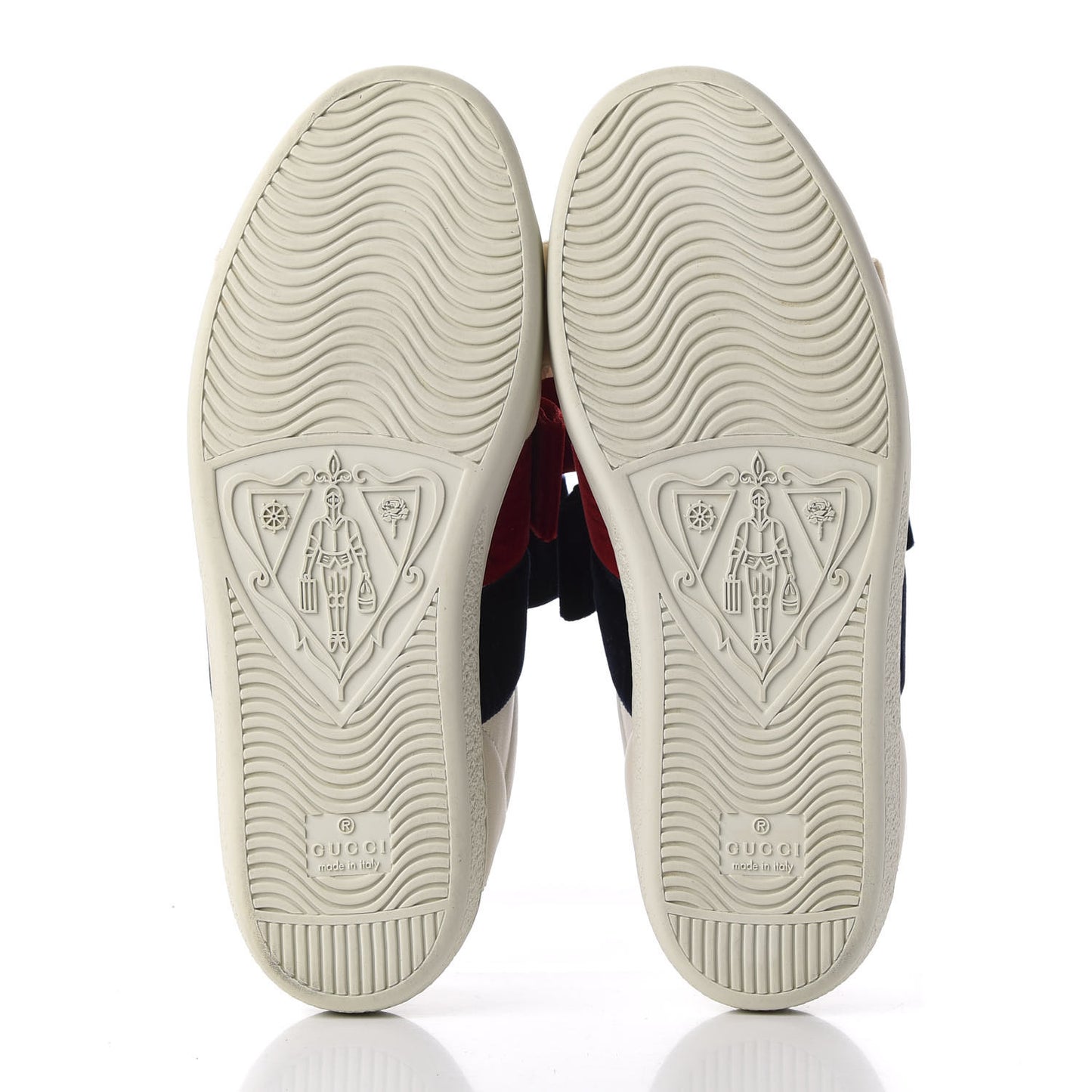 Calfskin Velvet Womens Bow Ace Sneakers 37.5 White