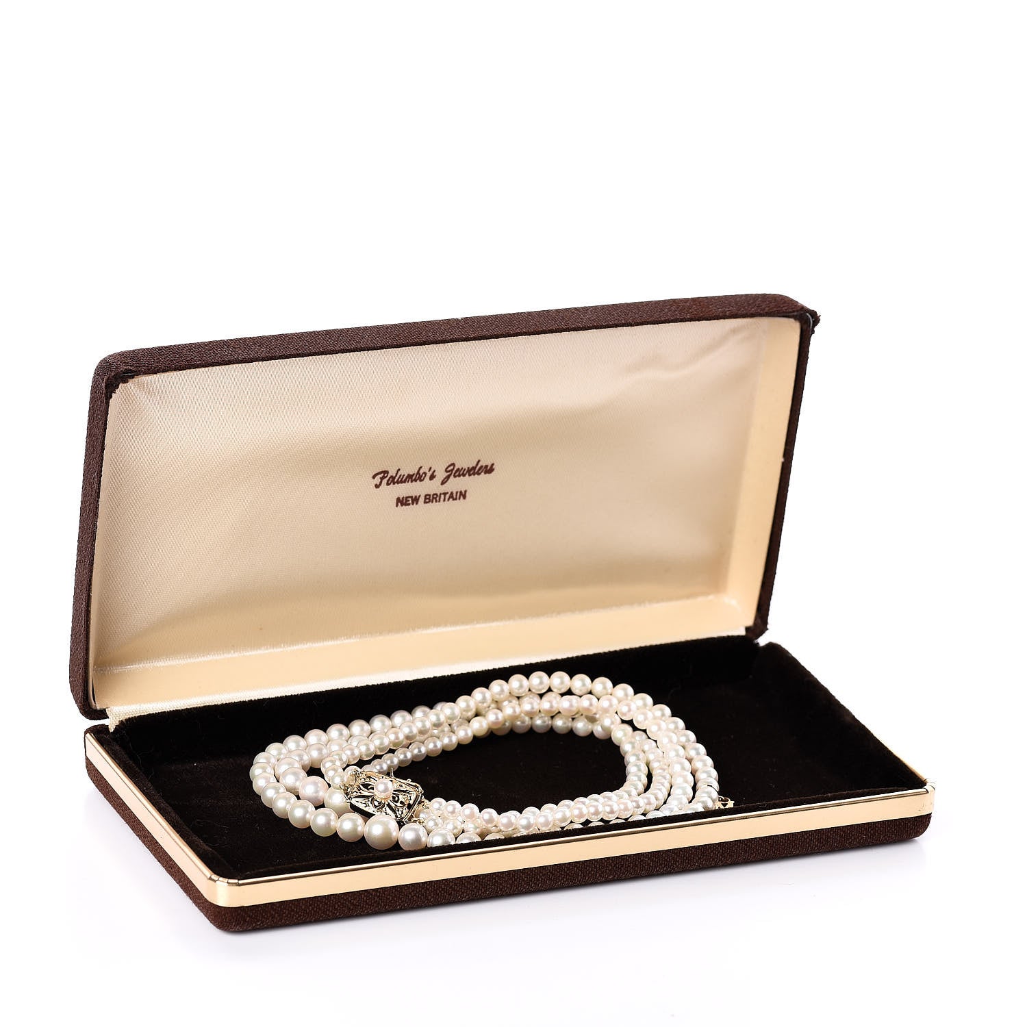 Mikimoto 18K Yellow Gold Akoya Pearl 3.5-7mm Double Strand Graduated Necklace 18" 6 of 6