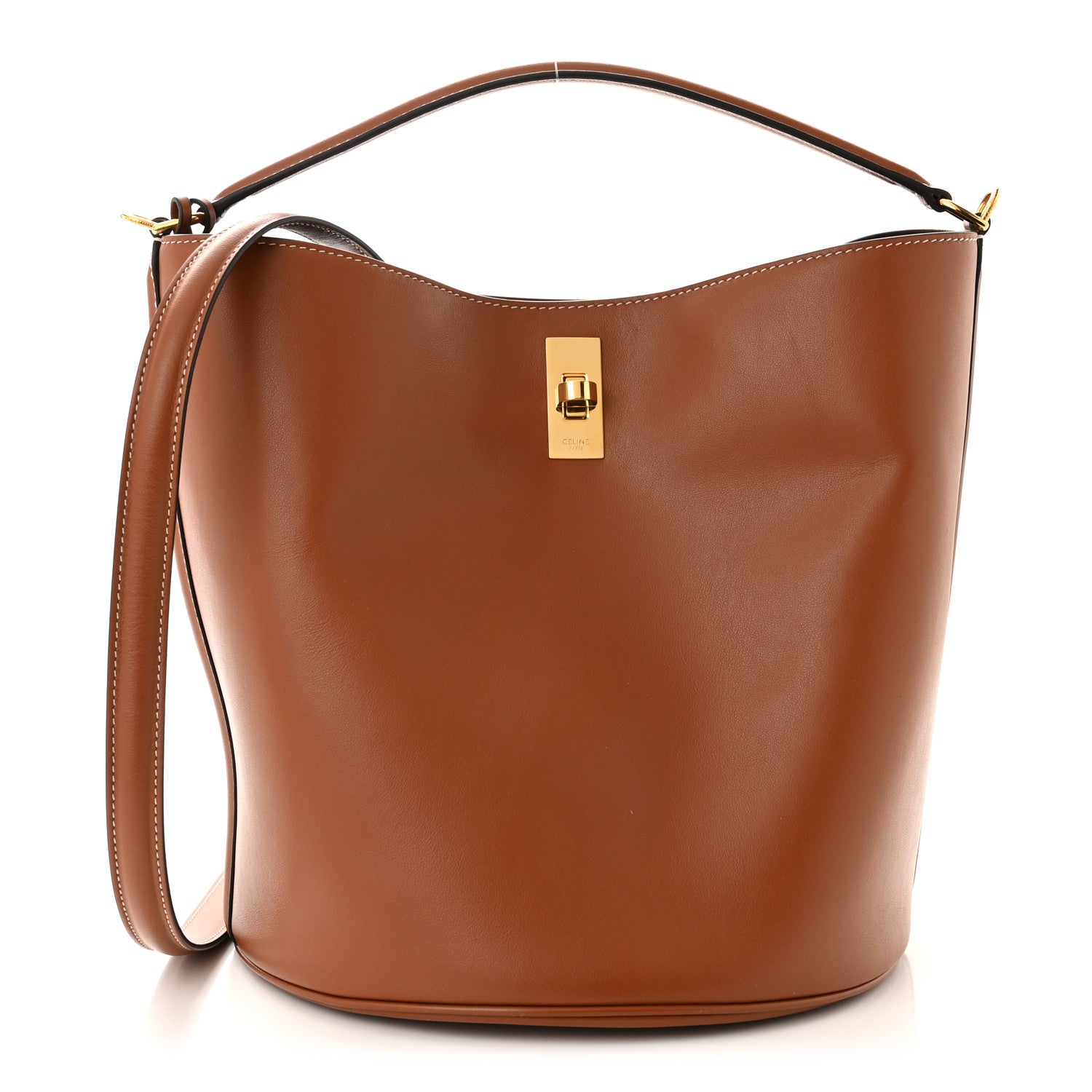 Celine Smooth Calfskin Bucket 16 Bag Tan 3 of 11