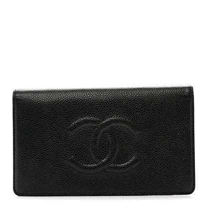 Chanel Caviar Timeless CC Yen Wallet Black 1 of 9