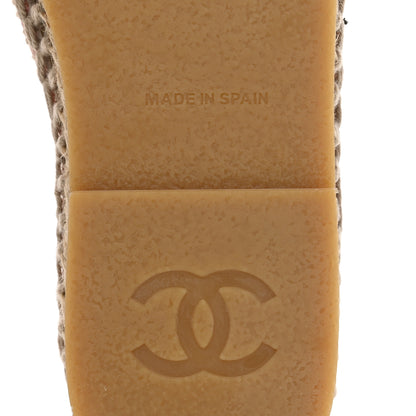 Chanel Denim CC Espadrille Mules 35 Pink Black 6 of 10