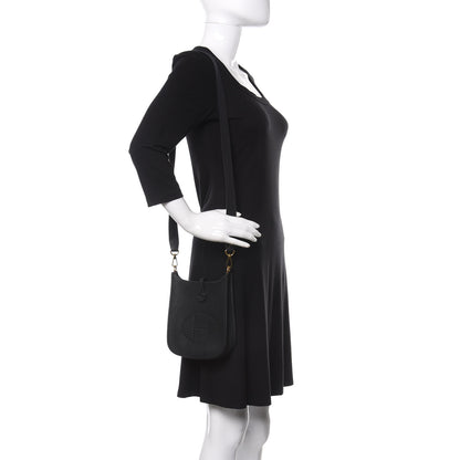Hermes Taurillon Clemence Evelyne TPM Black 2 of 9