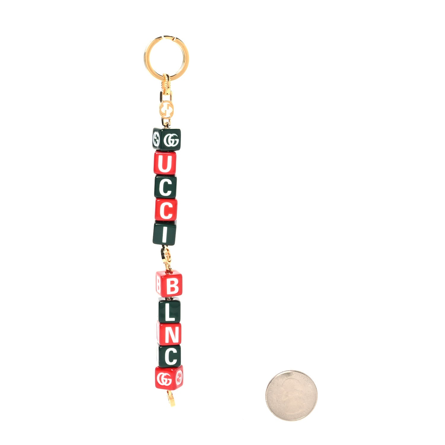 Gucci x Balenciaga The Hacker Symbol Key Chain Red White Green 2 of 3