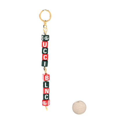 Gucci x Balenciaga The Hacker Symbol Key Chain Red White Green 2 of 3