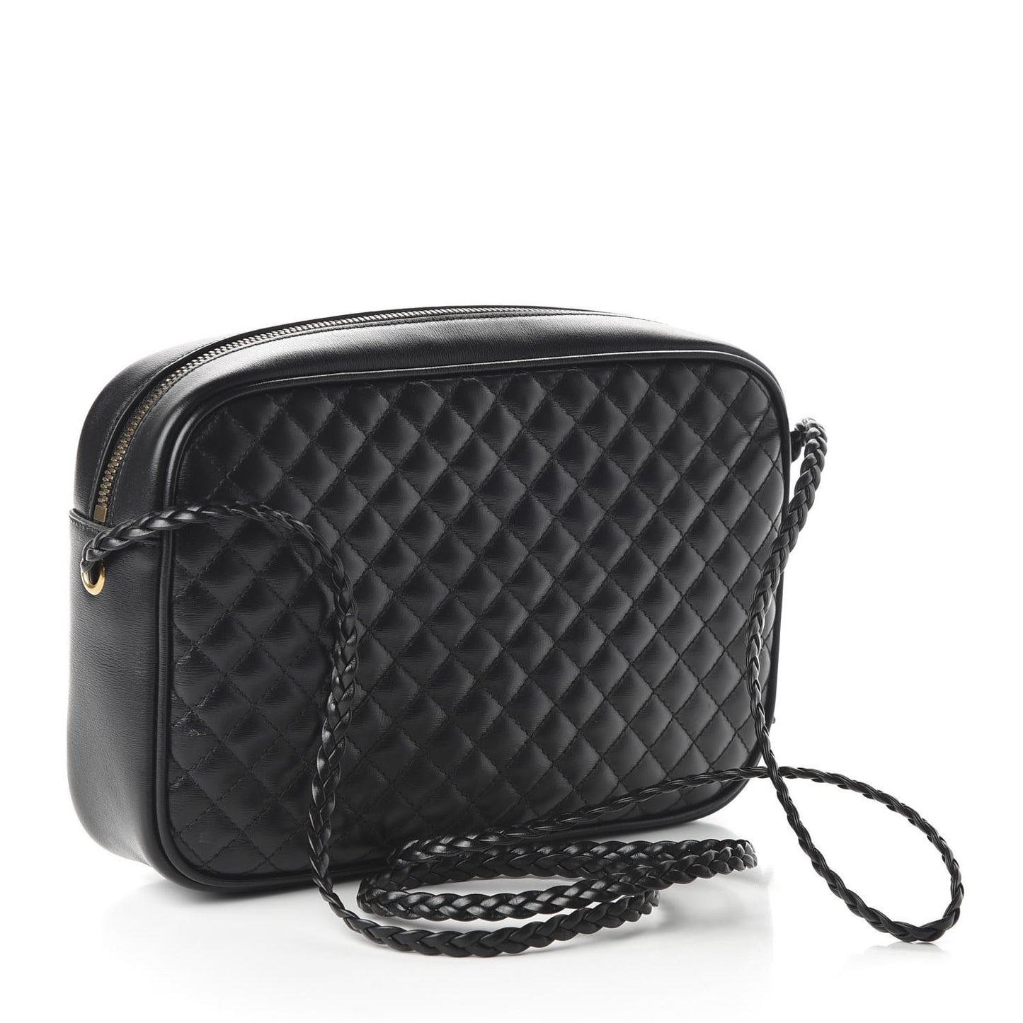 Calfskin Web Trapuntata Small GG Shoulder Bag Black