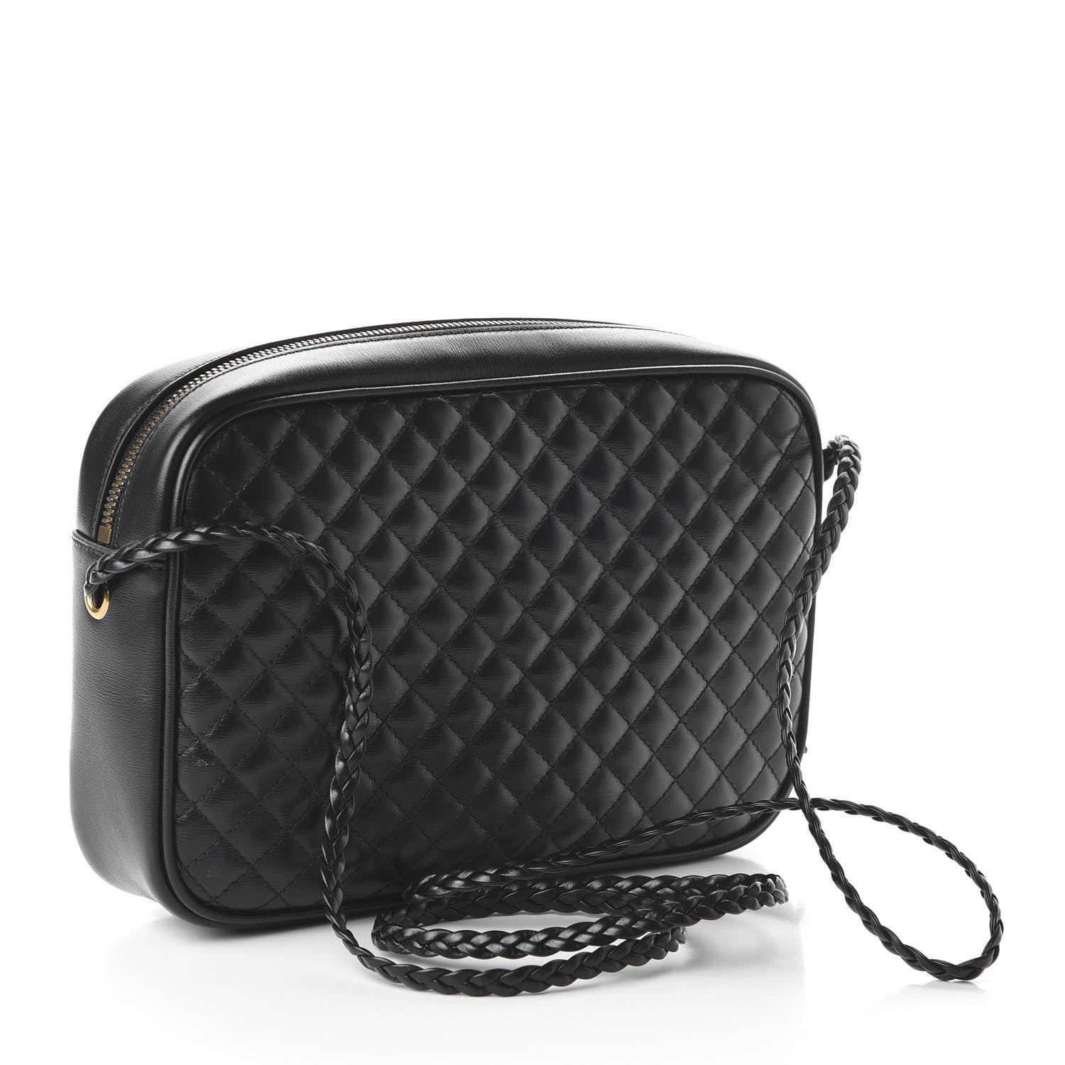 Gucci Calfskin Web Trapuntata Small GG Shoulder Bag Black 3 of 10