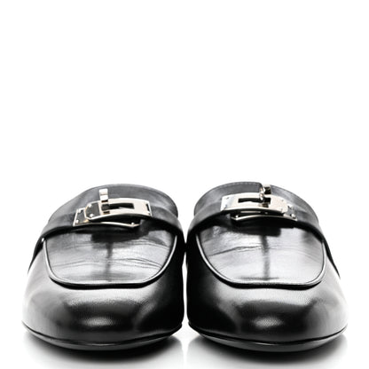 Hermes Goatskin Oz Mules 39 Black 2 of 8