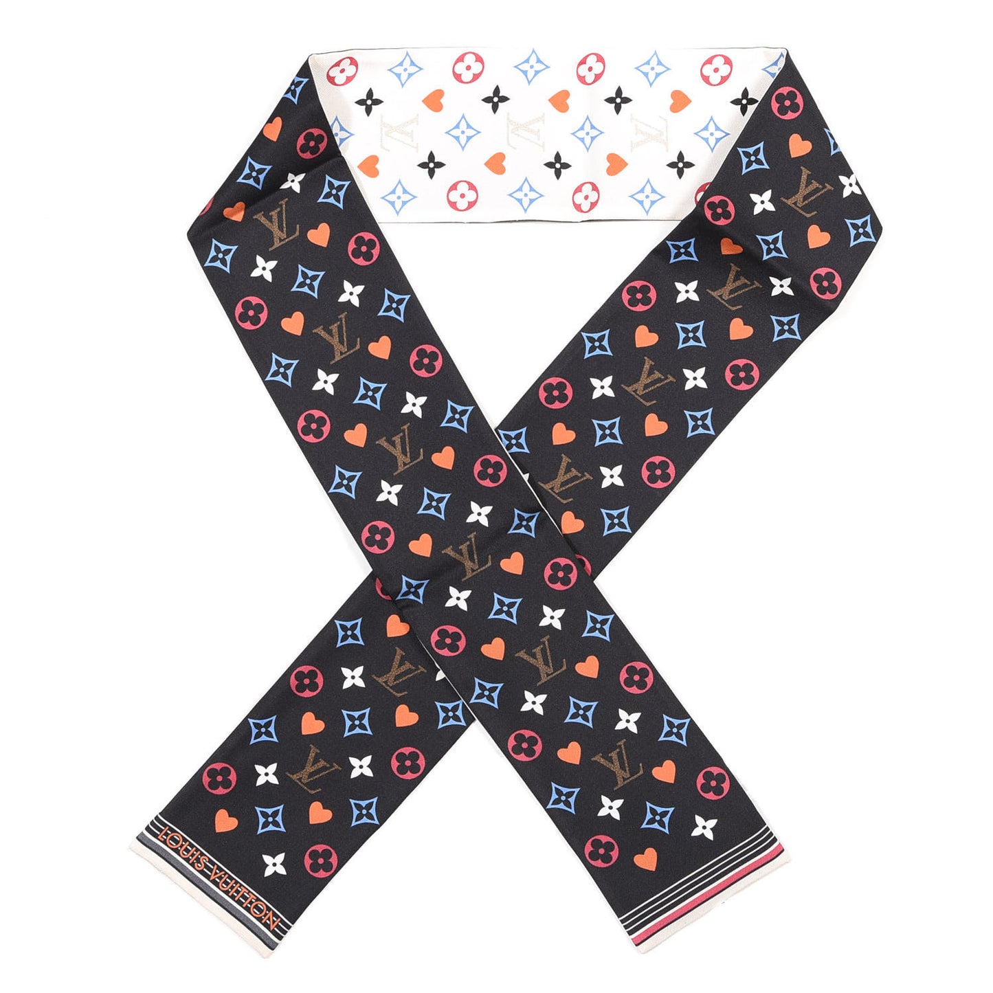 Silk Game On Bandeau Black White