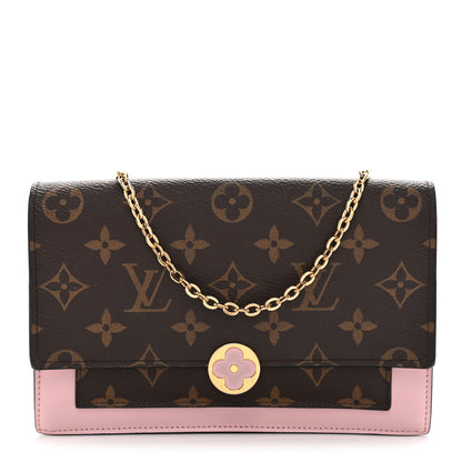 Louis Vuitton Monogram Flore Chain Wallet Rose Ballerine 1 of 15
