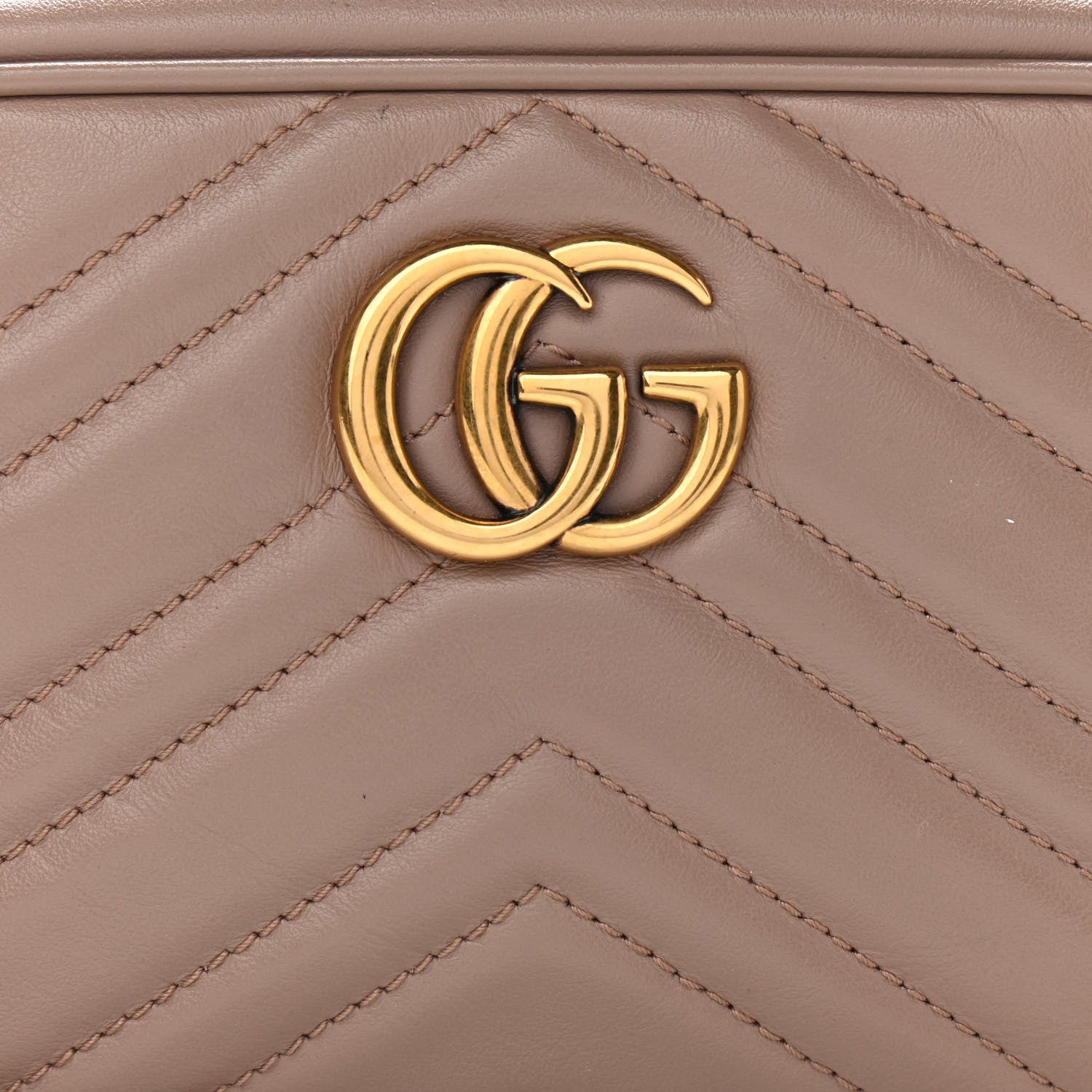 Gucci Calfskin Matelasse Mini GG Marmont Chain Shoulder Bag Porcelain Rose 9 of 14