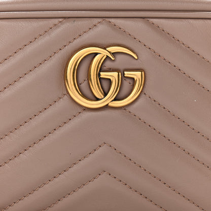 Gucci Calfskin Matelasse Mini GG Marmont Chain Shoulder Bag Porcelain Rose 9 of 14