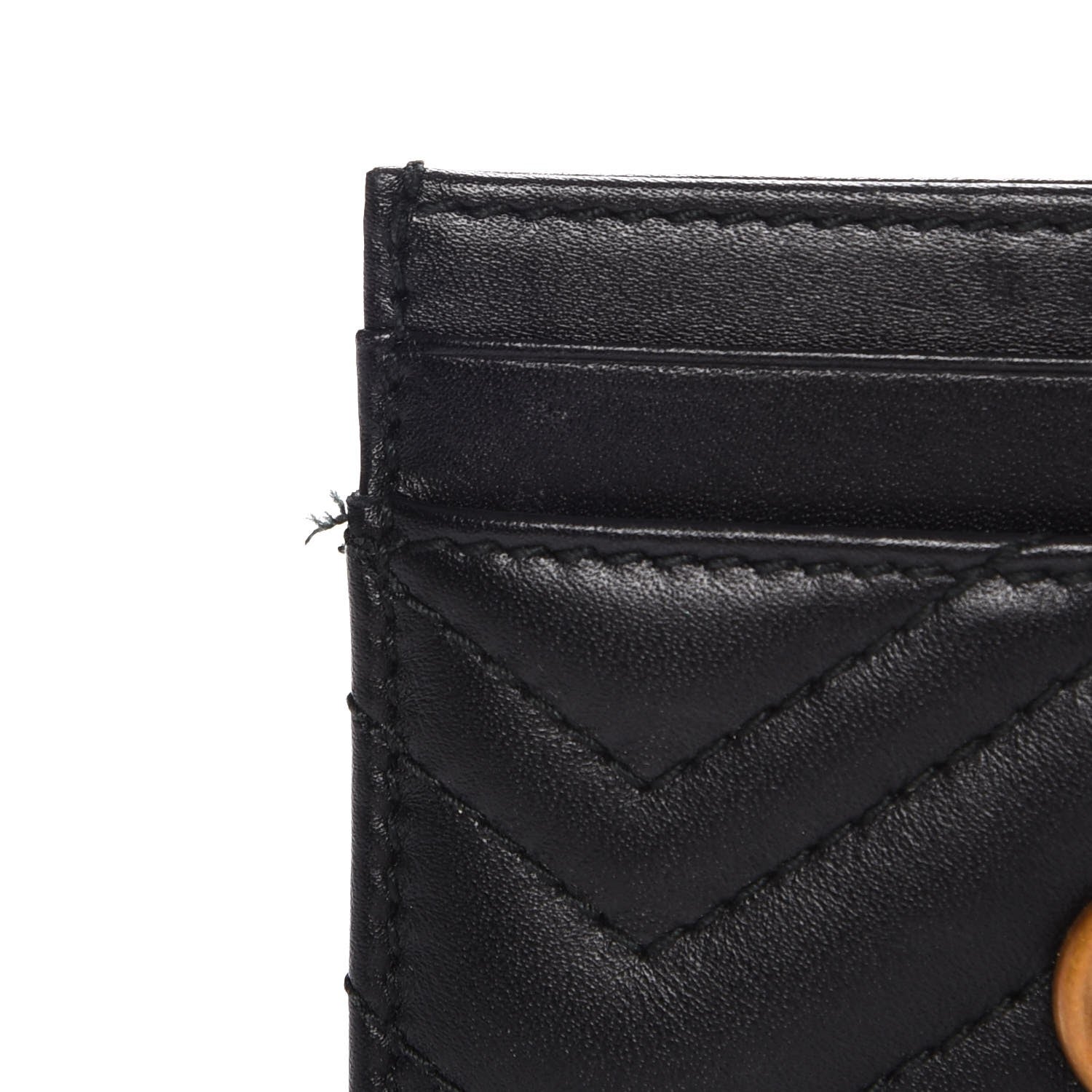 Gucci Calfskin Matelasse GG Marmont Card Holder Black 7 of 8