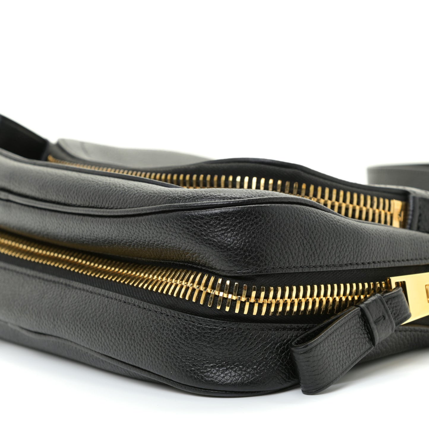 Grained Calfskin Medium Jennifer Crossbody Bag Black
