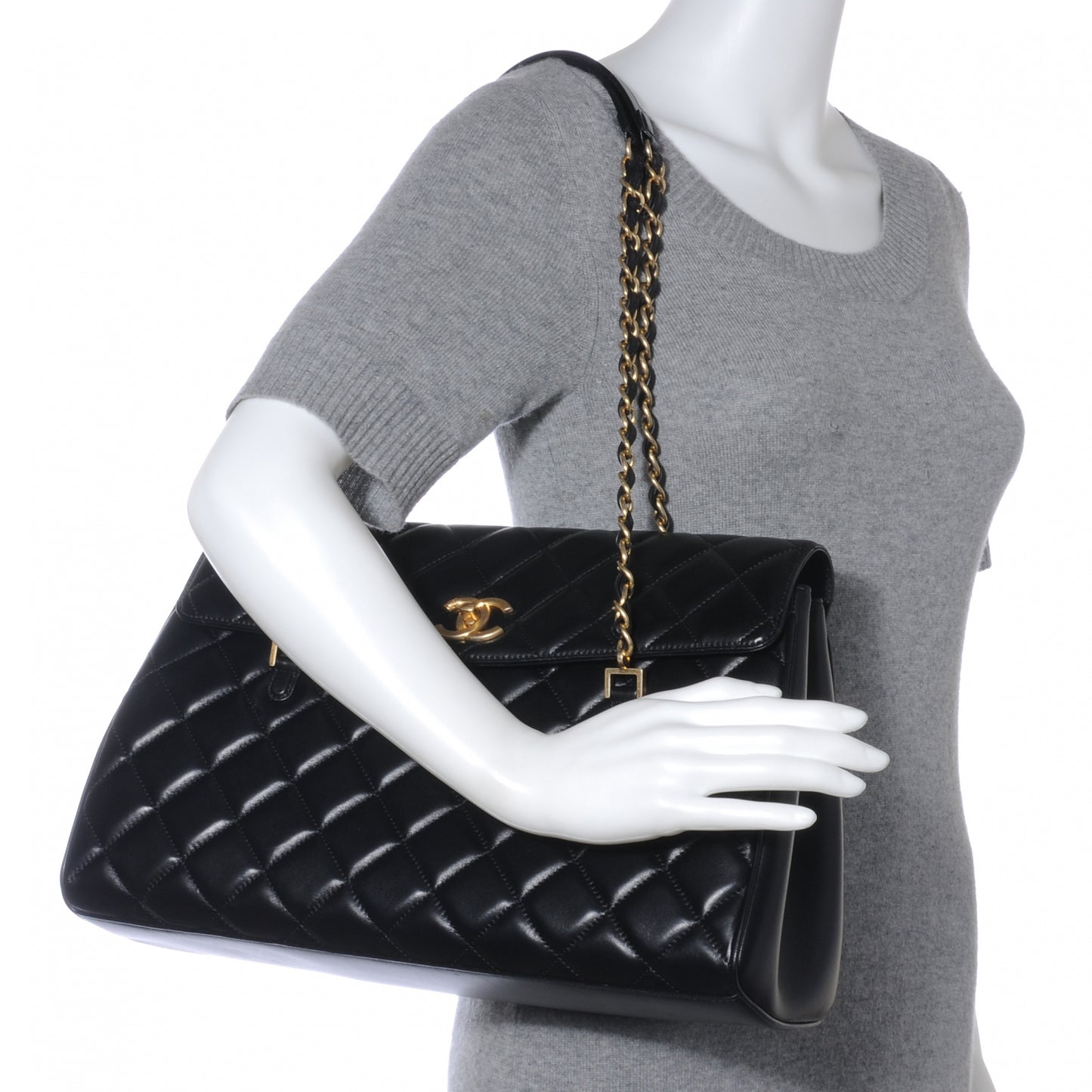 Lambskin Misia Camera Case Flap Black
