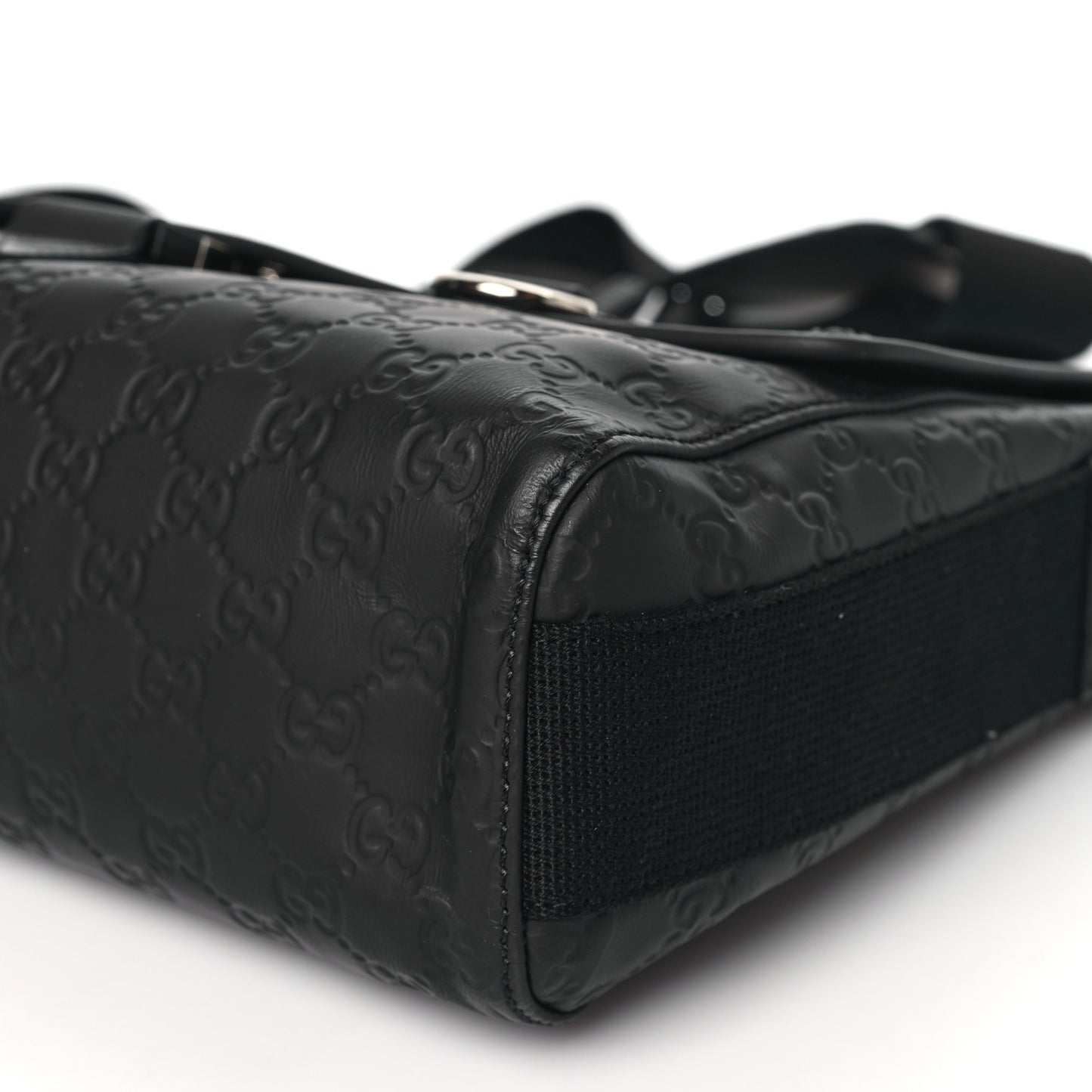 Rubber Guccissima Medium Messenger Bag Black