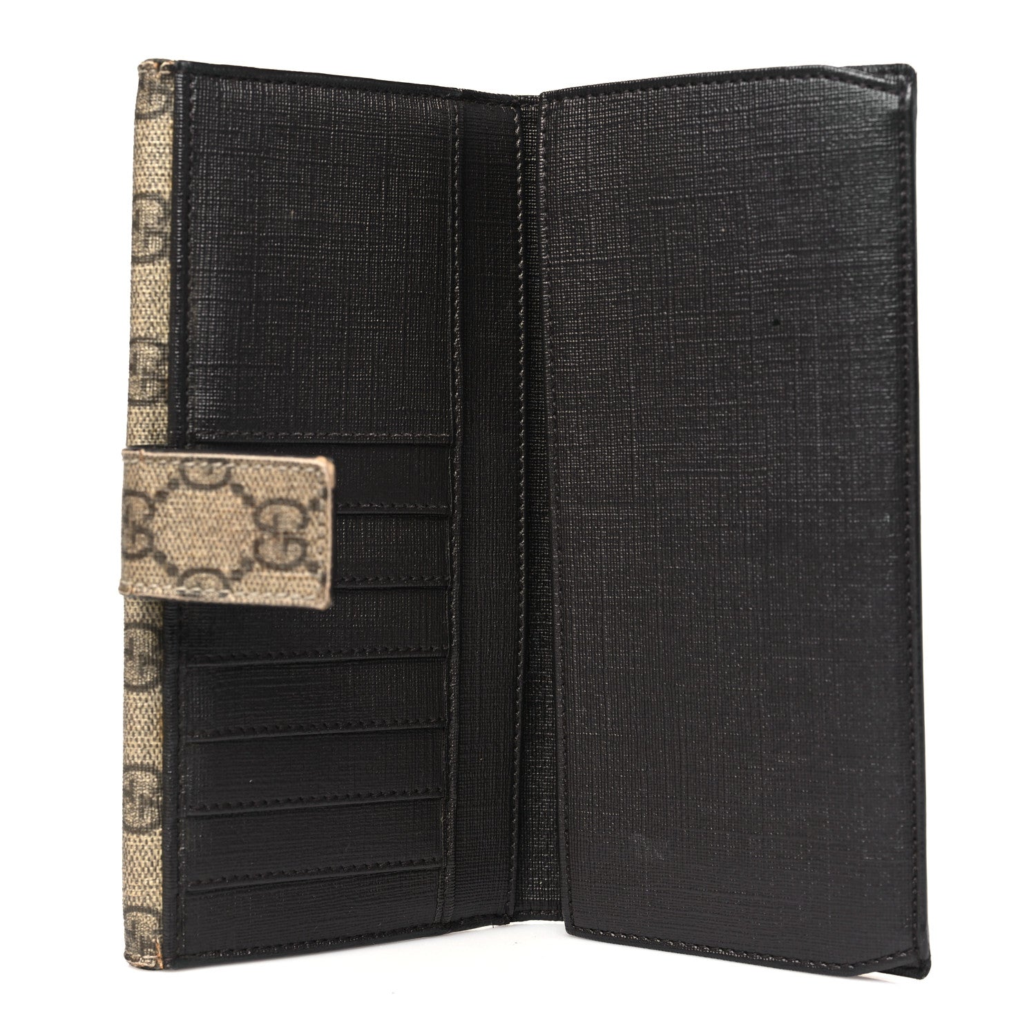 Gucci GG Supreme Monogram Continental Flap Wallet Beige 5 of 13