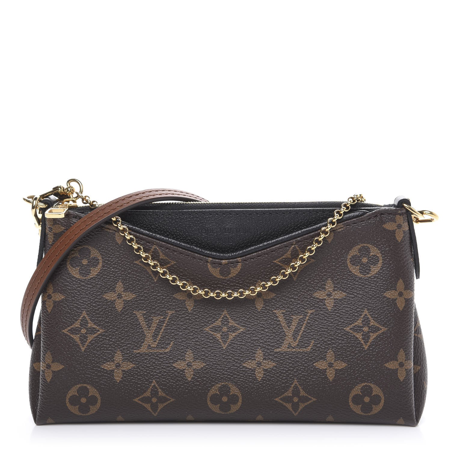 Louis Vuitton Monogram Pallas Clutch Black 1 of 10
