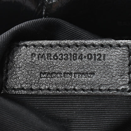 Saint Laurent Crinkled Calfskin Matelasse Monogram Medium Niki Chain Satchel Black 7 of 9