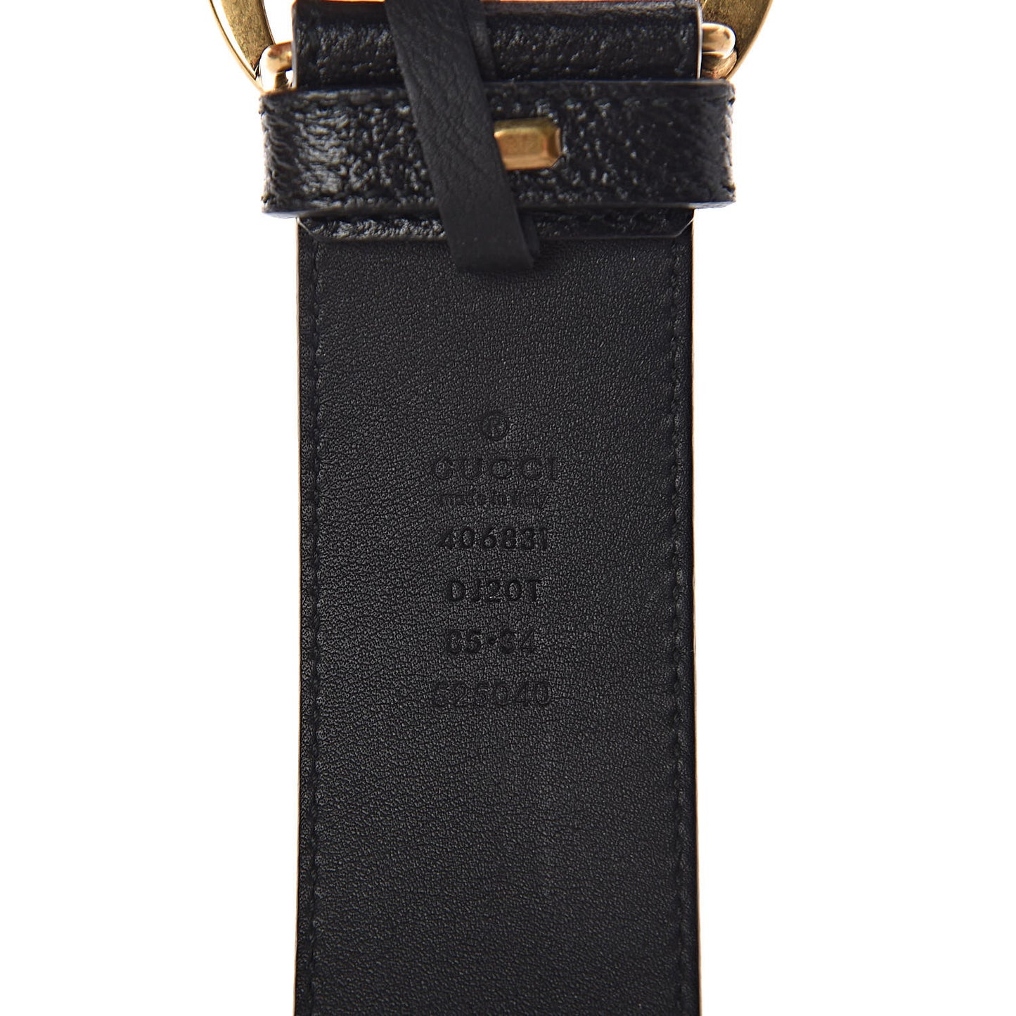 Textured Calfskin Double G 40mm Belt 85 34 Black